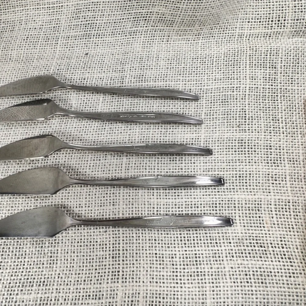 Ekco Eterna Serenity Stainless Steel Butter Spreaders Set of 5 Vintage‎ Japan